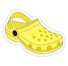 Yellow Croc Sticker Sticker By Abby Kolosowksy Crocs Yellow Crocs Cute Stickers
