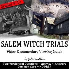 Salem Witch Trials Documentary Complete Viewing Guide Digital Printable Salem Witch Trials History Lesson Plans Salem Witch
