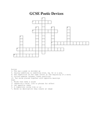 This is also a great activity to leave for your class for whe Poetic Devices Crossword Teaching Resources
