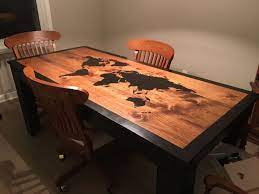 Table Map Diy Dining Room Table Handmade Dining Room Tables Dining Room Table