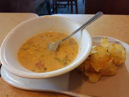 It was bland and utterly tasteless. Panera Summer Corn Chowder And Chips Shittyfoodporn
