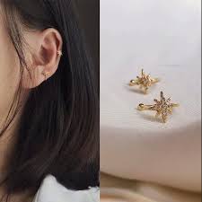 no piercing gold ear cuff tiny gold ear cuff star ear cuff etsy ear cuff gold ear cuff mini hoop earrings