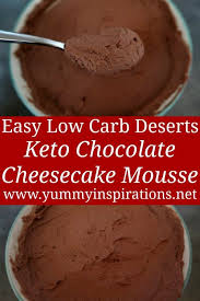 Keto Chocolate Mousse With Cream Cheese Easy 4 Ingredient Desserts Recipe Low Carb Recipes Dessert Keto Chocolate Mousse Easy Cheese Recipes