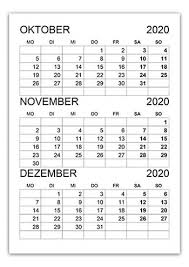 Maybe you would like to learn more about one of these? Kalender Oktober November Dezember 2020 Kalender Su