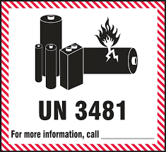 Un3481 shipping label do not load or transport 5 x 5 adhesive vinyl pack of 25. Hazardous Material Shipping Labels Un 3481 For More Information Call Mpc240