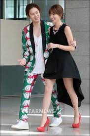 Heechul Puff Kuo Attend We Got Married Press Conference Kpop Fashion Heechul We Got Married Couples Kim Heechul