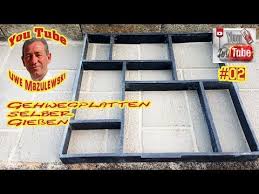 Giessen Von Gehwegplatten Aus Beton Aussenanlagen Stein Selber Machen 02 Uwe Mazulewswki Mazu Backt Youtube In 2020 Gehwegplatten Schalung Betonpflaster