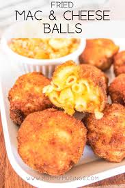 Fried Mac And Cheese Balls Are A Decadent Party Appetizer Use Leftover Macaroni And Cheese To Ma Cheese Bites Recipe Mac And Cheese Bites Fried Mac And Cheese