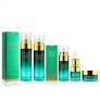 Skincare olive green bottle set manufacturer from www.glass-cosmetic-bottles.com