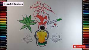 Together, we can tackle the world drug problem! said the united nations office on drugs and crime (unodc), the un arm that fights against illicit drugs and international crime related to trafficking. Stop Drug Abuse Drawing Stop Smoking Easy Drawing By Gyan Chitrakala Youtube
