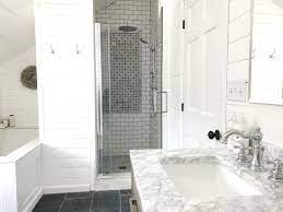 Modern farmhouse or cottage bathroom tile. Diy Elegant Farmhouse Master Bathroom Shower Tile Floor Ideas Lehman Lane
