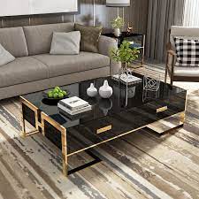 Maybe you would like to learn more about one of these? Jocise Moderner Beistelltisch Mit Schubladen Lack Goldbasis Weiss Rechteckig Coffee Table Center Table Living Room Table Decor Living Room