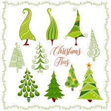 Cute Christmas Trees Clip Art Winter Decorations New Year Holiday Png Digital Card Clip Art Printable Vector Instant Download Vs005 Clip Art Christmas Tree Clipart Cute Christmas Tree