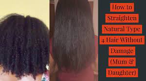How To Straighten Natural Type 4 Hair Without Damage Mum Daughter Naturalhair Naturalhairstyles Type 4 Hair Dry Curly Hair Straightening Natural Hair
