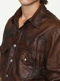 Leathercult Com V Tab Leather Shirt Jacket Mens Leather Shirt Leather Shirt Slim Fit Men