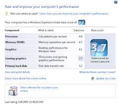 Adminxp.com: Windows System Assessment Tool (Winsat), Windows Experience  Index (Wei)