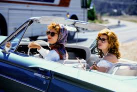 Thelma and Louise aboard the Ford Thunderbird - Photographic print for sale