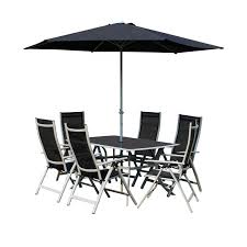 Omg this patio set is worse than i first though the thread for the umbrella has come apart so i have to poles sticking out until i sew it up again and the chair seat material is taring i am only 170lbs i loved this set but it's falling the f. 7pcs Outdoor Folding Patio Dining Set With Table 4 Chairs Umbrella And Built In Base Buy Patio Dining Set With Umbrella Garden Table Patio Funiture Product On Alibaba Com