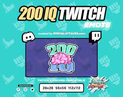 Twitch Discord Emote 200 Iq Etsy Discord Emotes Discord Twitch