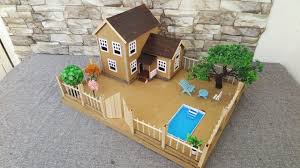 Building Cardboard Dream House With Fairy Garden And Pool Easy Crafts Elisi Fikirleri Bebek Evleri Ahsap Isleri