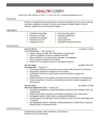 Professional Security Guard Resume Examples Safety Security Livecareer