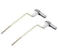 2 Pack Toilet Handle Replacement Side Mount Toilet Flush Trip Lever, ABS  Brass