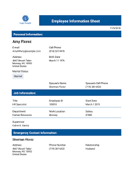 Hr professionals know employee files must be tightly guarded. Employee Record Templates Pdf Templates Jotform