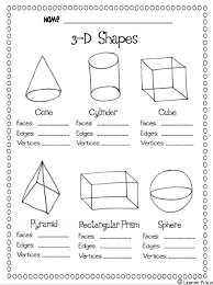 3 d shapes facts worksheet teaching math math school