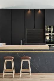39 Black Kitchen Cabinet Ideas Entering The Dark Side In 2020 Black Kitchen Cabinets White Modern Kitchen Modern Black Kitchen