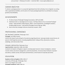 Sample Resume For Experienced Corporate Paralegals