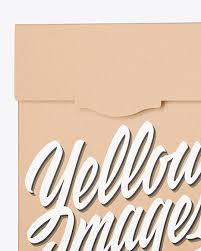 Download Kraft Paper Box Mockup Halfside View In Box Mockups On Yellow Images Object Mockups Yellowimages Mockups