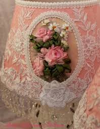 Kurdele Nakisi Abajur Ornegi Shabby Chic Decor Bedroom Lace Crafts Shabby Decor