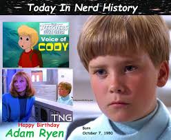 10-07 Happy birthday Adam Ryen, born October 7, 1980. He is a former  Norwegian child actor who is perhaps best known for voicing Cody in the  English and Norwegian versions of Disney's