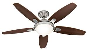 Contempo 52 Ceiling Fan Brushed Nickel Ceiling Fan Ceiling Fan Ceiling Fan With Light