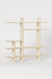 Wandregal Aus Holz Hellbeige Paulownia Home All H M De Regalwand Wandregal Holz Wandregal