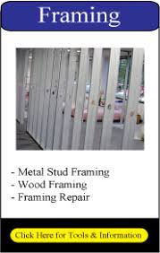 Steel framing studs and track. Craigs Custom Drywall
