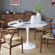 Saarinen Tulip Round Marble Dining Table In 2020 Dining Table Marble Round Marble Dining Table Marble Dining