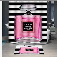 Pink flower coco chanel fashion wall art,wall canvas painting,wall picture decor,wall poster print,home decor,living room decor, wall set. Coco Chanel Bathroom Set Bathroom Sets Chanel Decor Chanel Bedroom