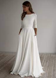 Romantic Wedding Dress Adri Minimalist Dress Long Sleeves Etsy Wedding Dress Guide Wedding Dress Long Sleeve Wedding Dresses Simple