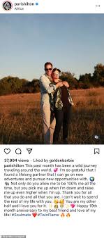 Paris hilton and carter reum are so smitten with one another, but it actually took 15 years for their chemistry to kick in. Paris Hilton Shares Sweet Snap With Fiance Carter Reum To Commemorate 19 Month Anniversary Latest Celebrity News