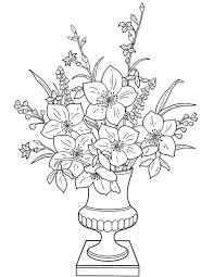 Thousands of printable coloring pages, for kids and adults! Flowers In A Vase Coloring Page For Kids Free Printable Picture
