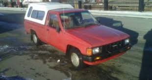 1985 Toyota 5 Spd Truck Camper Shell Except Mine Was Creme And A Blue Shell Truck Camper Shells Camper Shells Truck Camper