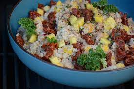 Mango couscous with chickpeas & avocado. Mango Couscous Salat Mit Kichererbsen Aufgetischt Net