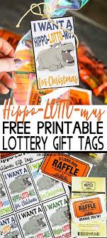 Hippo Lotto Mus Lottery Gift Tags Gift Tags Lottery Christmas Tags Printable