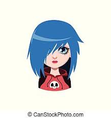 Emo hair is famous for straightened angled bangs in various dark shades. Emo Woman Gray Hair Color Canstock
