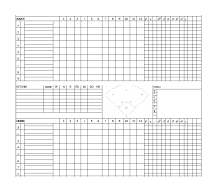 30 Printable Baseball Scoresheet Scorecard Templates