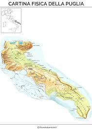 A network of rail and bus transportation to towns within puglia is quite extensive, and is run by a company called ferrovie sud est, which offers maps of their bus and train routes (click on territorio to see the train line map, then click cartina autobus to see the bus map). Cartina Puglia Per Geografia