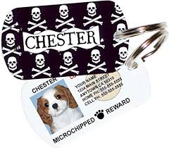 Each pet tag is priced from just £8.00 including free engraving and uk postage. Skulls And Crossbones Custom Dog Tags For Pets Personalized Pet Id Tags Dog Tags For Dogs