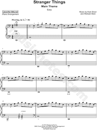 Jennifer Eklund Stranger Things Main Theme Easy Sheet Music Piano Solo In C Major Download Print In 2020 Easy Sheet Music Sheet Music Cello Sheet Music