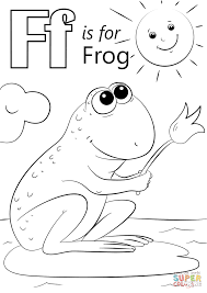 Letter F Is For Frog Super Coloring Frog Coloring Pages Abc Coloring Abc Coloring Pages